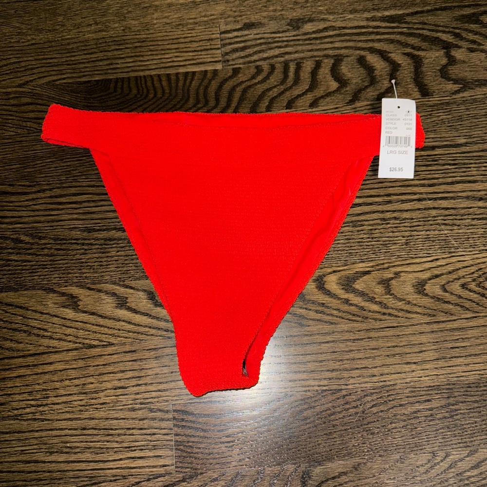 Pacsun red bikini bottoms high leg